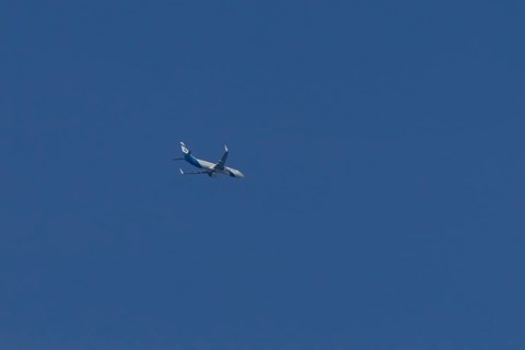 Boeing 737 jet passenger aircraft of El Al Israel airlines flying in a blue sky, England, United