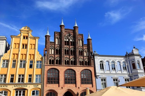 Der Alte Markt (Nordseite), Stralsund, Vorpommern-Rügen District, Mecklenburg-Western Pomerania,