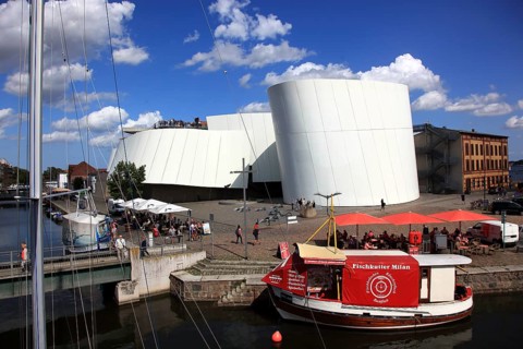 Restaurant, Fishing Trawler Milan, Ozeaneum, Seemuseum Stralsund, Museum of Oceanography and