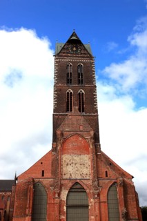 St. Mary's Church, also St. Mary's Church, center of the old town of Wismar, Northwest Mecklenburg