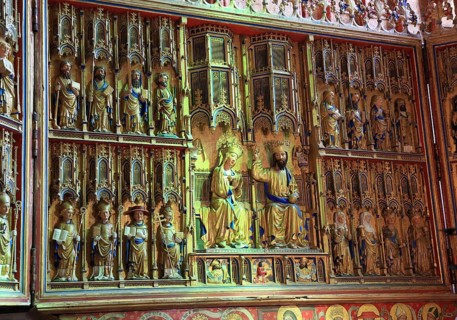 St. Nicholas Church, late Gothic high altar, is probably the largest surviving late Gothic carved