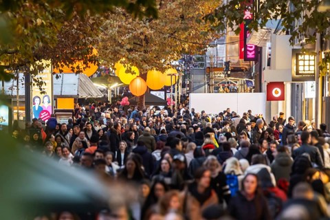 Stuttgart glows in 2025. Long shopping night in the city center. Light installations and other