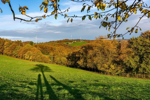 Autumn landscape in Elfringhauser Switzerland, south of Velbert-Langenberg, part of the Neanderland