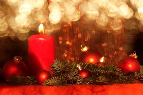 First Advent, Christmas decoration and candlelight, Germany