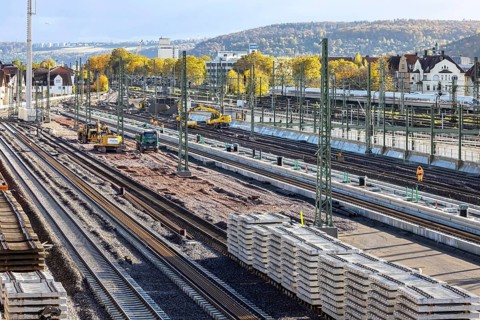 New Untertürkheim parking station. As part of Stuttgart 21, train traffic is being reorganized.