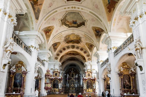 Interior view, monastery church, St. Peter, Southern Black Forest, Black Forest, Baden-Württemberg,