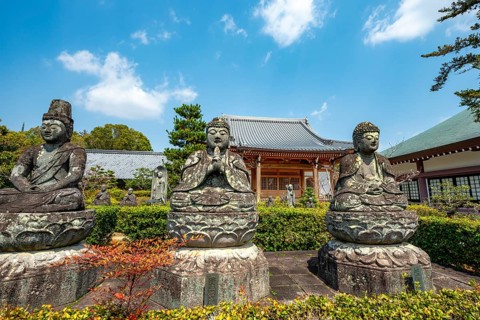 Stone Buddha Statues, Ninna-ji Renge-ji Temple, Buddhist Temple, Kyoto, Japan