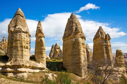Valley of Lovers, fantastic tuff rock formations, Cappadocia, Turkey