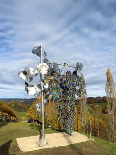 Glass sculpture, largest grape in the world, Eorykogel, Leutschach, South Styrian hills, South