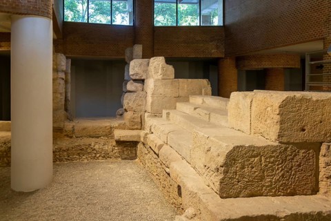Museo del Puerto museum, Roman port archaeological remains, Zaragoza, Aragon, Spain