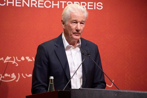 Richard Gere (International Chairman of the International Campaign for Tibet), at the presentation