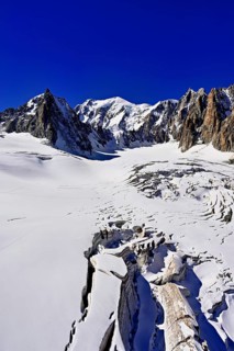 View of the mountains from the Télécabine Panorama Railway, La Tour Ronde, Mont Blanc, Mont Maudit,