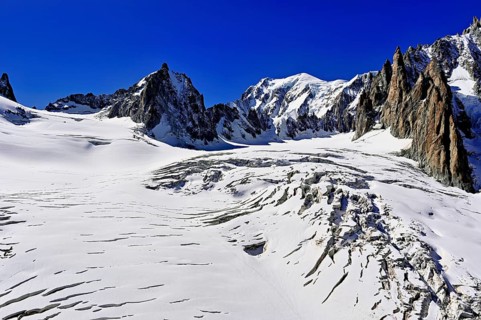View of the mountains from the Télécabine Panorama Railway, La Tour Ronde, Mont Blanc, Mont Maudit,