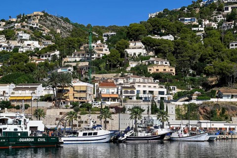View of the port of Jávea or Xàbia, Alicante Province, Comunidad Valenciana, Spain