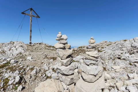 Summit Cross, Großer Daumen, 2280m, Allgäu Alps, Allgäu, Bavaria, Germany
