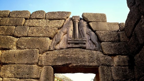 Lion Gate, Mycenae, archaeological site, UNESCO World Heritage Site, Mycenae, Mycenae, important