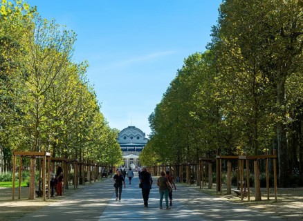 Vichy, listed as World Heritage by UNESCO. The Source Park. Allier. Auvergne Rhone Alpes. France