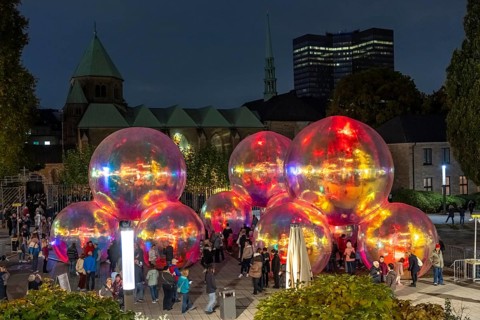 The 10th Essen Light Festival, in the city centre, second largest light art festival in Germany,