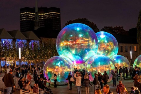 The 10th Essen Light Festival, in the city centre, second largest light art festival in Germany,