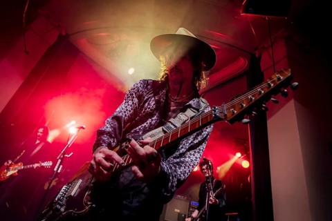 Singer Justin Hawkins from The Darkness live on Dreams On Toast Tour at Metropol Berlin on 10