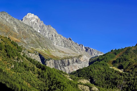 Aiguille du Chardonnet, front foothills of the Argentière glacier, Argentière, Chamonix-Mont-Blanc,