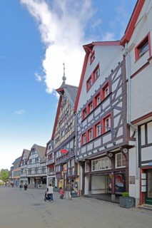 Historic Windeckhaus, half-timbered houses, Orchheimer Straße, Bad Münstereifel, Ahrgebirge, Eifel,