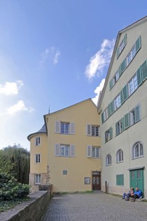 Hölderlin Tower, memorial to Friedrich Hölderlin, tourists, rest, Tübingen, Neckar Valley,