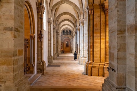 Interior of St Peter's Cathedral in Osnabrück, Lower Saxony, Germany