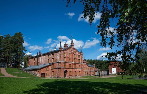Brick building, former paper factory and mill for the production of groundwood pulp board, UNESCO