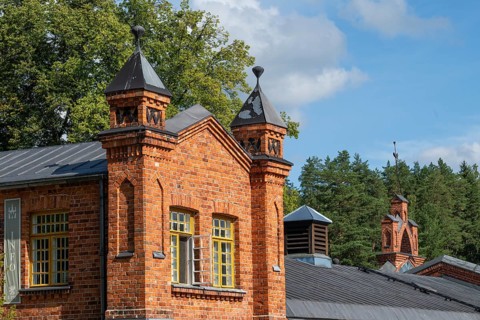 Brick building, former paper mill for the production of groundwood pulp board, UNESCO World