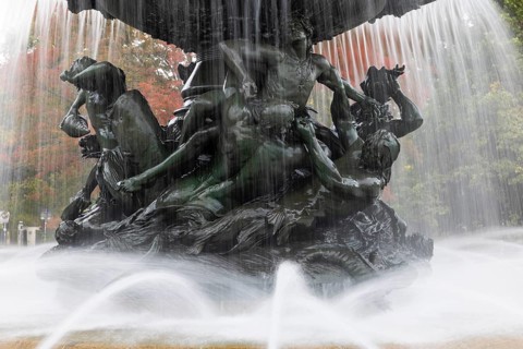 Stormy Waves Fountain, Albertplatz, Neustadt, Dresden, Saxony, Germany