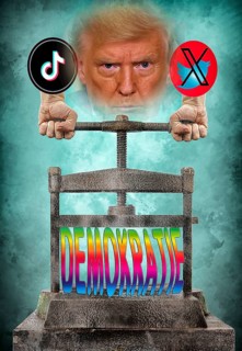 Symbolic image, asocial networks, X-Twitter, Elon Musk, TikTok, false reports, freedom,