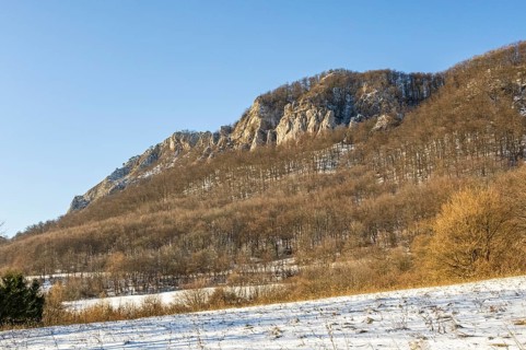 View on the mountains on a sunny day in winter, Vápec, Horná Poruba, Slovakia