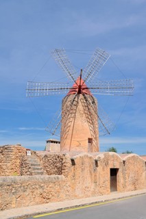 Windmill Moli den Xina, Algaida, Majorca, Balearic Islands, Spain