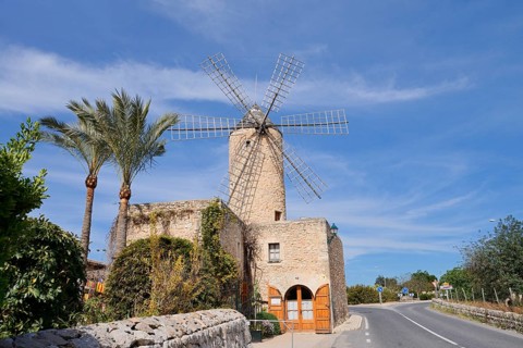 Windmill Moli d'en Pau, Sineu, Majorca, Balearic Islands, Spain