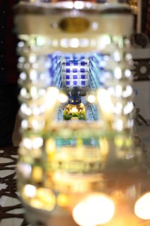 Syrian artisans display handmade artistic pieces to visitors at the Damascus International Fair.