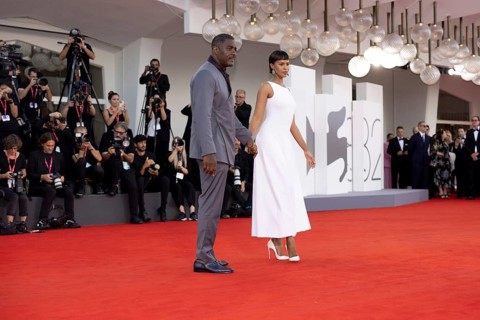 Venice, Italy - 2 September 2025: Idris Elba and Sabrina Dhowre Elba during the red carpet of - A