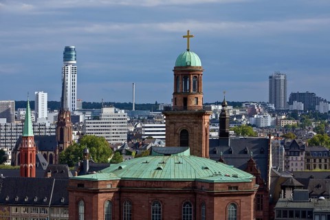 Tower of St Paul's Church, the old Protestant Church of St Nicholas, the Protestant Church of the