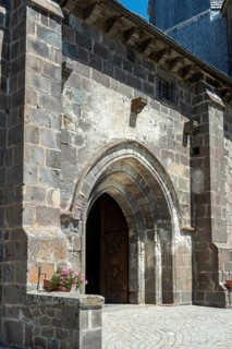Compains, Saint Georges church, Auvergne Volcanoes Regional Park, Cezallier region, Puy de Dome,