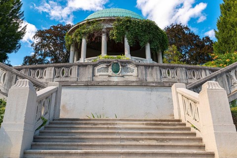 Beethoven Temple in the spa garden Baden, Lower Austria, Austria