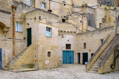 Cave settlement, cave dwellings, houses, Sassi, Matera, Unesco World Heritage Site, Basilicata,