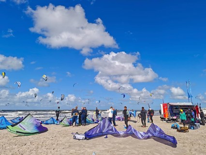 California kitesurfing Masters 2025, kitesurfing on the North Sea beach on the edge of the UNESCO