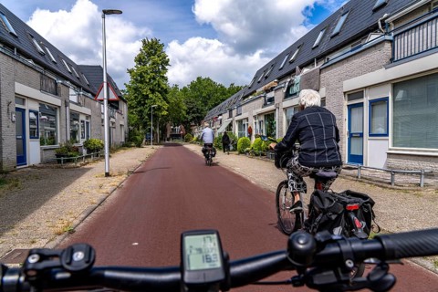 Cycling in the Dutch city of Houten, south of Utrecht, around 50, 000 people live here and work in