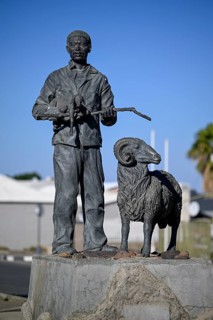 Karakul monument by artist Christina Salvoldi from 2007 to commemorate the 100th anniversary of the