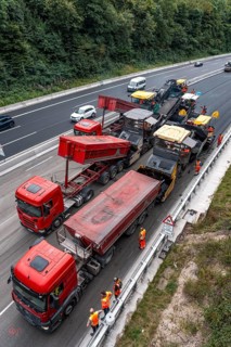 Rehabilitation of the A52 motorway near Essen, an 8 km long section between the Essen-Kettwig