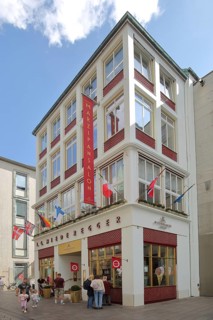Niederegger, sale and production of Lübeck marzipan, inscription, tourism, confectionery, company,