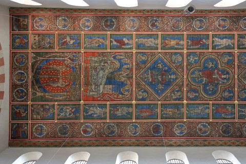 Ceiling of the Ottonian UNESCO St Michael's Church, interior view, view upwards, view, arts and