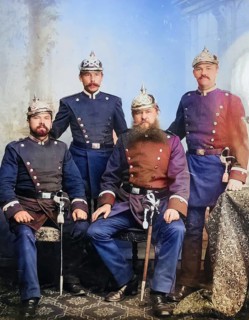The town police of Kronach in 1900, Upper Franconia, Bavaria, Germany, digitally enhanced