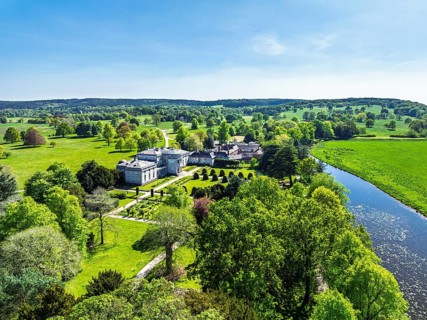 Shugborough Estate from a drone, Great Haywood, Staffordshire, England, United Kingdom