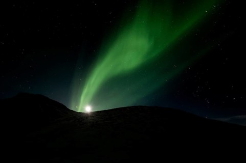 Northern Lights, Close to Keflavik, Ring Road, Mountains, Frost, Winter, Cold, Snow, Night,